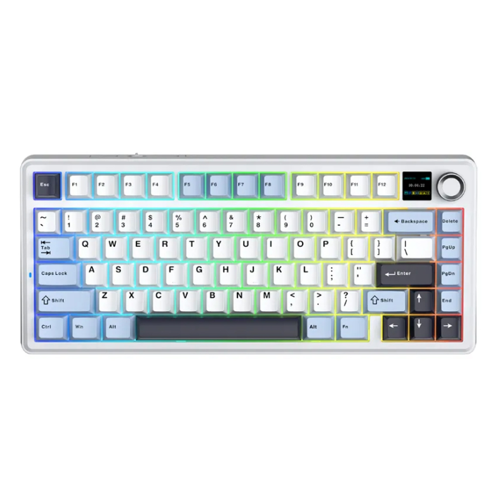 Bàn phím cơ Aula 3 MODE F75 MAX Xanh + trắng + tím đậm Reaper switch Bàn phím cơ Aula 3 MODE F75 MAX Xanh + trắng + tím đậm Reaper switch