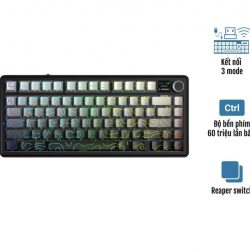 Bàn phím cơ Aula 3 MODE F75 MAX Xám + đen gradient contour Reaper switch