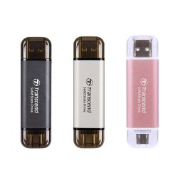 Ổ cứng di động SSD Transcend 512Gb TS512GESD310P (Type-C và USB3.2/ 1050MB/s/ 900MB/s/ Hồng)