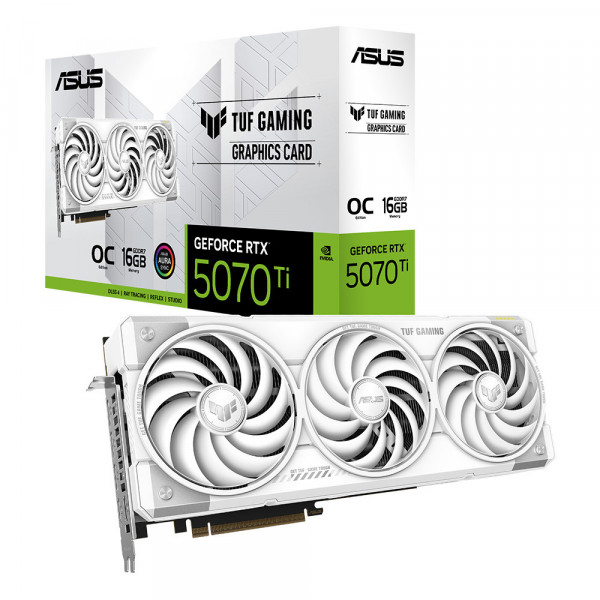 Card đồ họa Asus TUF Gaming GeForce RTX 5070 Ti 16GB White OC Edition (GDDR7/ 256 bit)