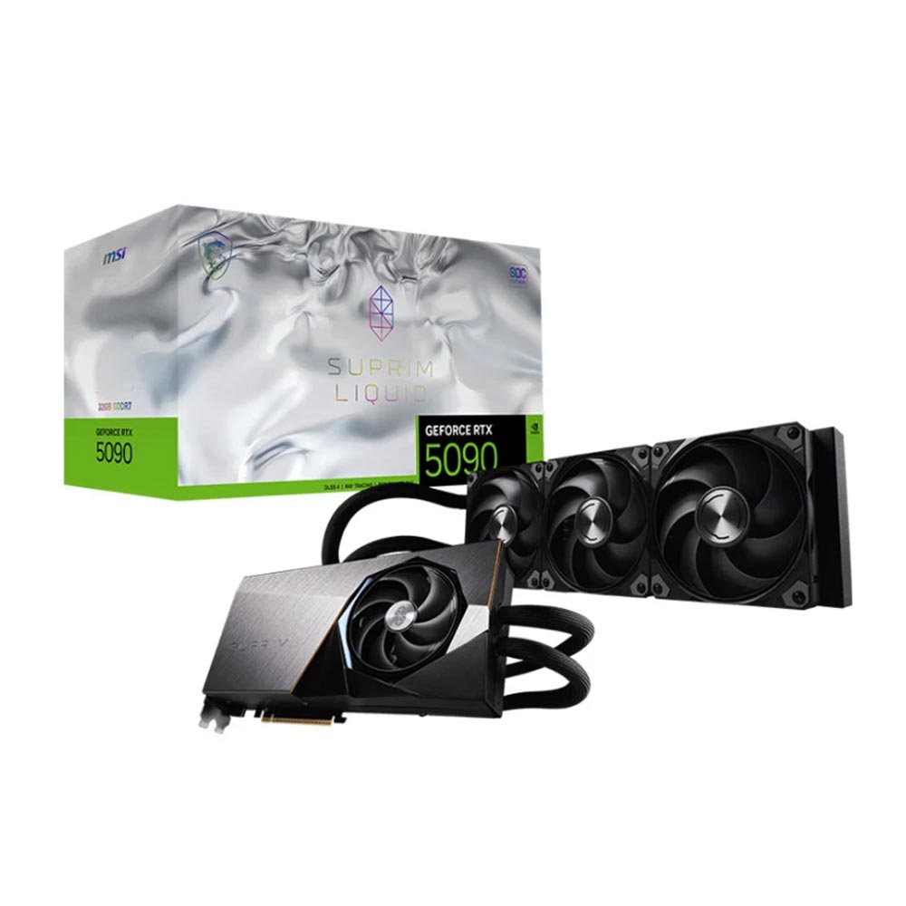 Card đồ họa MSI GeForce RTX 5090 32GB SUPRIM LIQUID SOC (GDDR7/ 512 bit)