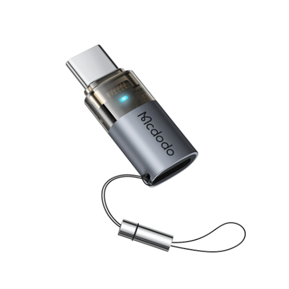 Đầu chuyển đổi sạc Lightning sang Type-C Mcdodo OT-7610 (có đèn báo và dây treo) Đầu chuyển đổi sạc Lightning sang Type-C Mcdodo OT-7610 (có đèn báo và dây treo)