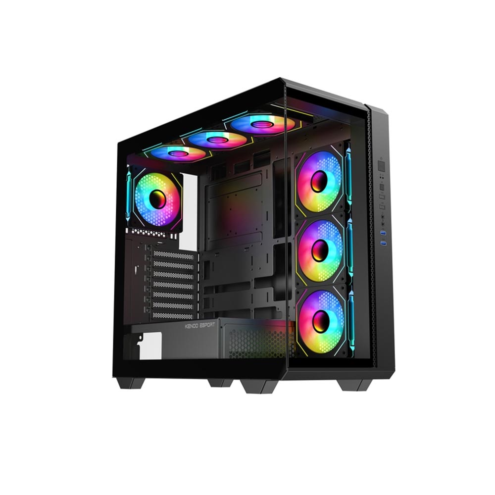 Vỏ máy tính KENOO ESPORT FK810 - Màu Đen (Mid Tower/ E-ATX/ Đen)