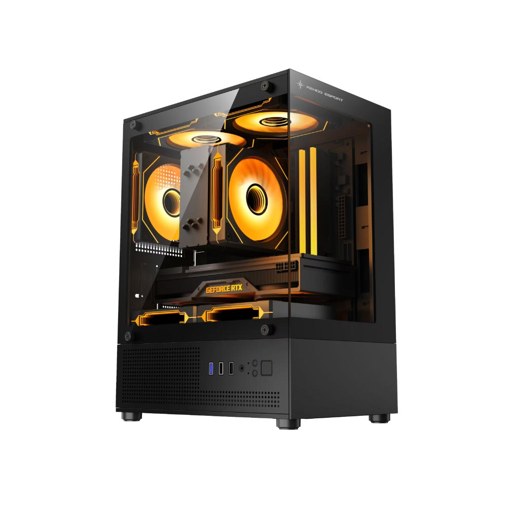 Vỏ máy tính KENOO ESPORT MK120 - Màu Đen (Mini Tower/ M-ATX/ Đen) Vỏ máy tính KENOO ESPORT MK120 - Màu Đen (Mini Tower/ M-ATX/ Đen)