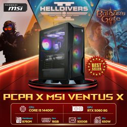 Máy tính PCPA x MSI Ventus X (I5 14400F/16GB/RTX 5060 8Gb)