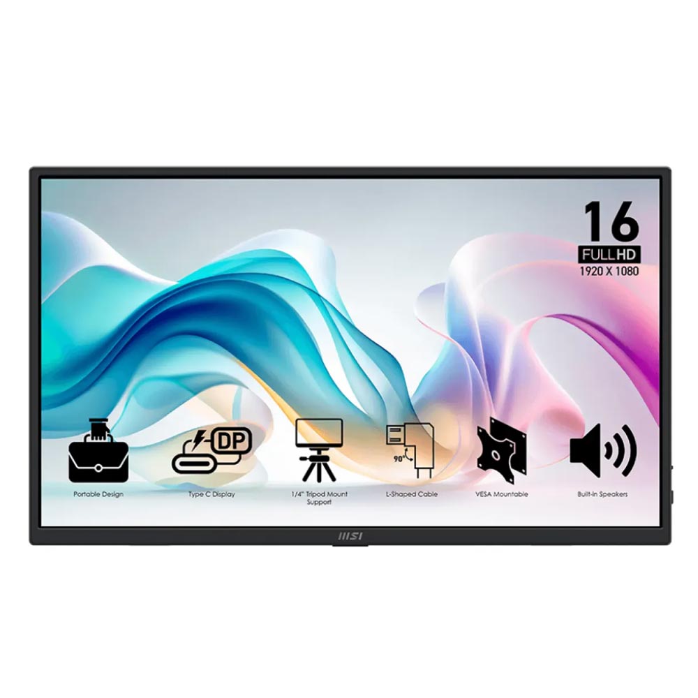 Màn hình di động MSI PRO MP165 E6 (15.6Inch/ Full HD/ 4ms/ 250cd/m2/ IPS/ Loa) Màn hình di động MSI PRO MP165 E6 (15.6Inch/ Full HD/ 4ms/ 250cd/m2/ IPS/ Loa)