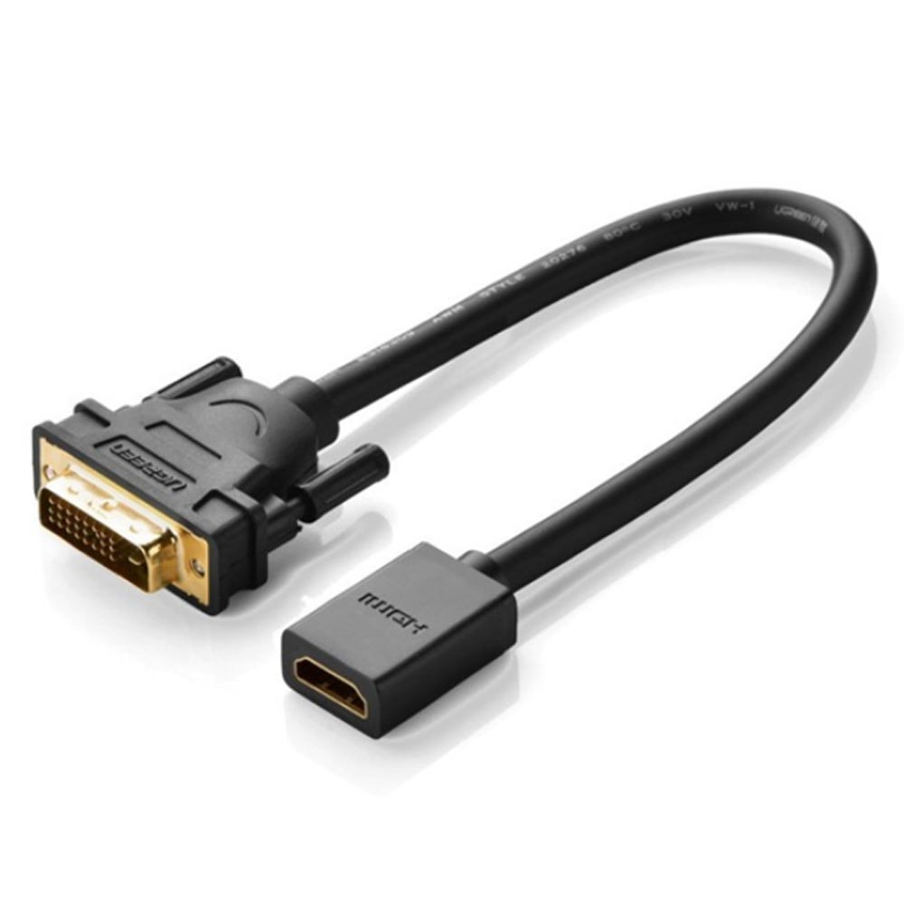 Cáp chuyển Ugreen 20118 từ DVI 24+1 sang HDMI Cáp chuyển Ugreen 20118 từ DVI 24+1 sang HDMI