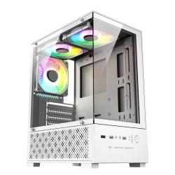Vỏ máy tính KENOO ESPORT MK120 - Màu Trắng (Mini Tower/ M-ATX)
