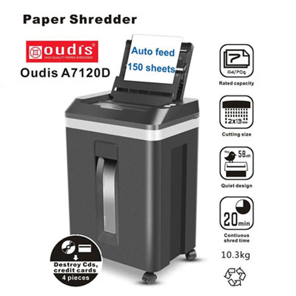 Máy hủy tài liệu OUDIS A7120D (Hủy vụn/ 8 Tờ/lần/ A4/A5) Máy hủy tài liệu OUDIS A7120D (Hủy vụn/ 8 Tờ/lần/ A4/A5)