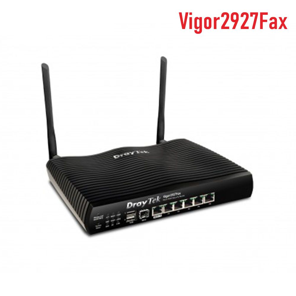 Thiết bị cân bằng tải Draytek Vigor 2927 FAX (AX3000Mbps/ 2 Ăng-ten ngoài/ 2 cổng WAN/ Dưới 150 User)