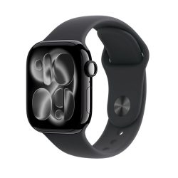 Đồng hồ thông minh Apple Watch Series 11 (42mm/ GPS/ Viền Nhôm/ Dây Silicon/ Jet Black/ M/L)