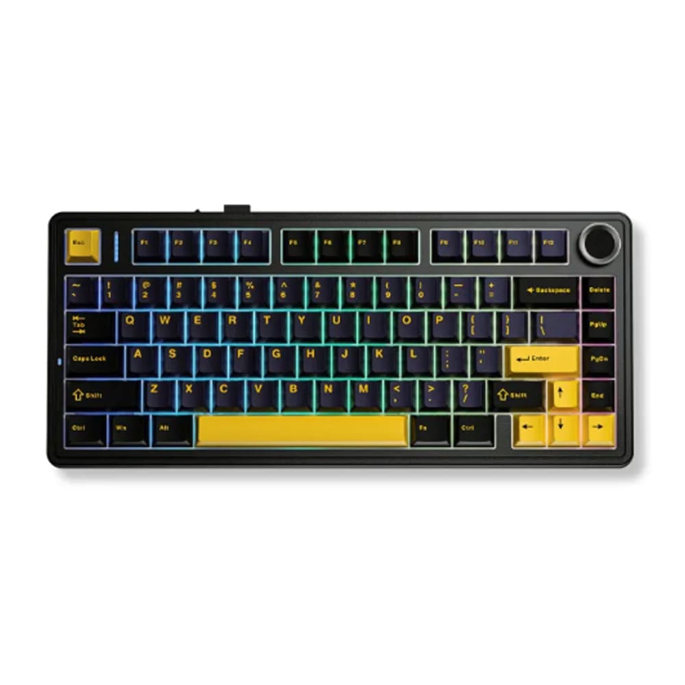 Bàn phím cơ Aula F75 Đen + Xanh đậm + Cam  Pink switch