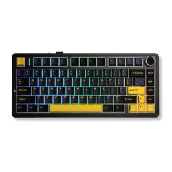 Bàn phím cơ Aula F75 Đen + Xanh đậm + Cam  Pink switch