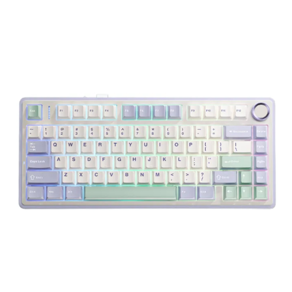 Bàn phím cơ Aula F75 tím nhạt + Be + Xanh lá  Outemu Silent Peach V3 switch