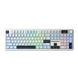 Bàn phím cơ Aula 3 MODE F108 PRO xanh dương + trắng + tím đậm Reaper switch