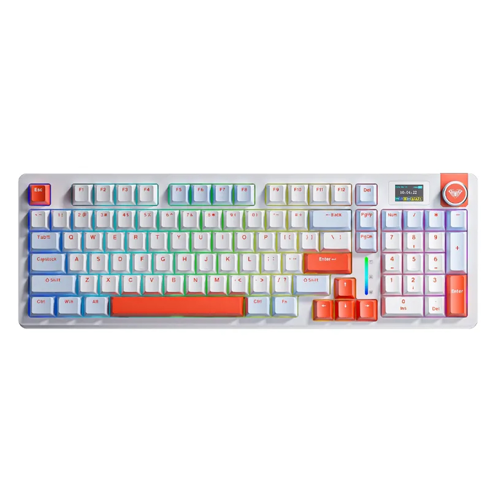 Bàn phím cơ Aula 3 MODE S98 pro xanh dương trắng cam Nimbus V3 switch