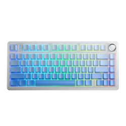 Bàn phím cơ Aula F75 trắng xanh dương gradient Outemu Silent Peach V3 switch