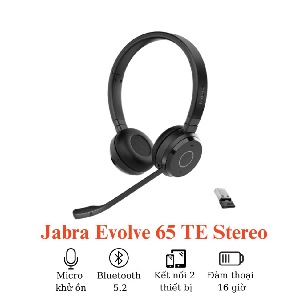 Tai nghe call center Jabra Evolve 65 TE Link 390a MS Stereo
