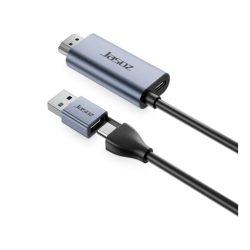 Card ghi hình Video Capture HDMI to USB 3.0/ Type-C live streaming 4K Jasoz T-G193 dài 2m (Có cổng sạc PD100W)