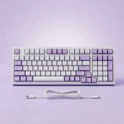 Bàn phím cơ Newmen GM328Pro White-purple, Red switch (LED Rainbows)