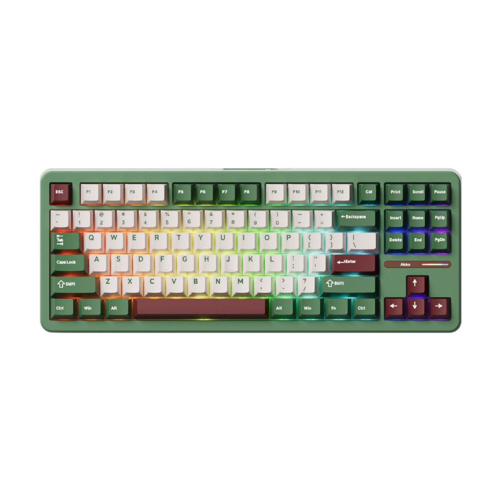 Bàn phím cơ AKKO TAC87 Matcha Red Bean Tri-Mode