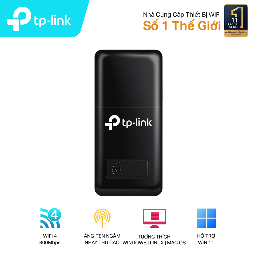 Cạc mạng không dây TP-Link USB TL-WN823N (Chuẩn N/ 300Mbps/ Ăng-ten ngầm) Cạc mạng không dây TP-Link USB TL-WN823N (Chuẩn N/ 300Mbps/ Ăng-ten ngầm)