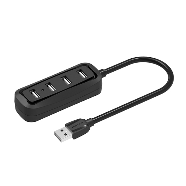 Bộ chia USB 1 ra 4 Vention VAS-J43-B100 (USB2.0-Đen) 1m Bộ chia USB 1 ra 4 Vention VAS-J43-B100 (USB2.0-Đen) 1m