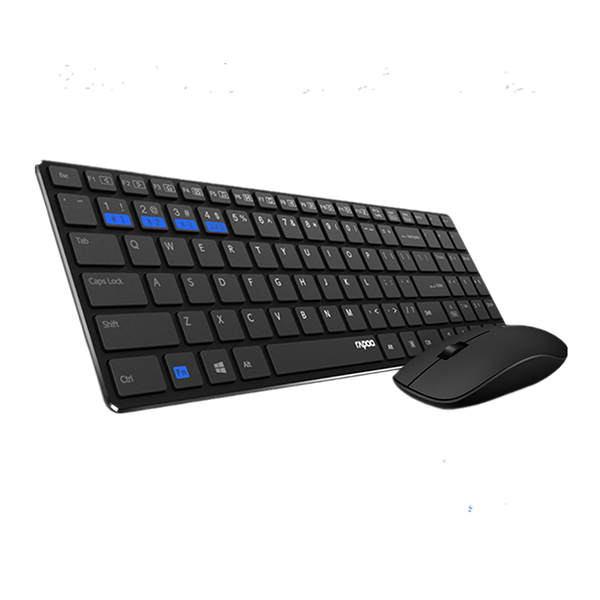 Bộ bàn phím chuột không dây Rapoo 9300M (Bluetooth/Wireless/ Đen)