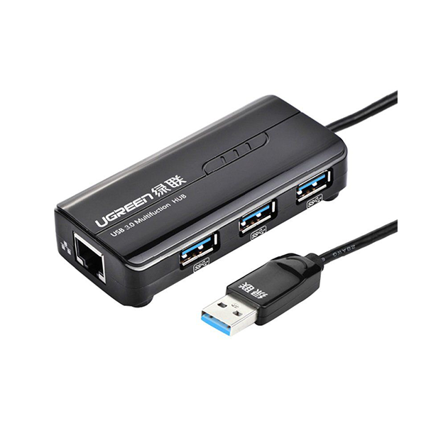 Bộ chia USB Ugreen 20265 1 ra 3 cổng USB 3.0 và 1 Lan 100/1000 Bộ chia USB Ugreen 20265 1 ra 3 cổng USB 3.0 và 1 Lan 100/1000