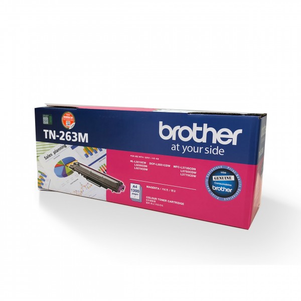Mực in laser Brother TN-263M (Dùng cho máy HL-L3230CDN/ DCP-L3551CDW/ MFC-L3750CDW) Mực in laser Brother TN-263M (Dùng cho máy HL-L3230CDN/ DCP-L3551CDW/ MFC-L3750CDW)