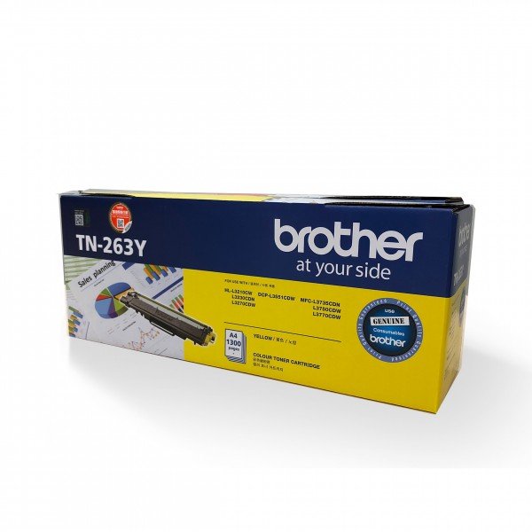 Mực in laser Brother TN-263Y (Dùng cho máy HL-L3230CDN/ DCP-L3551CDW/ MFC-L3750CDW) Mực in laser Brother TN-263Y (Dùng cho máy HL-L3230CDN/ DCP-L3551CDW/ MFC-L3750CDW)