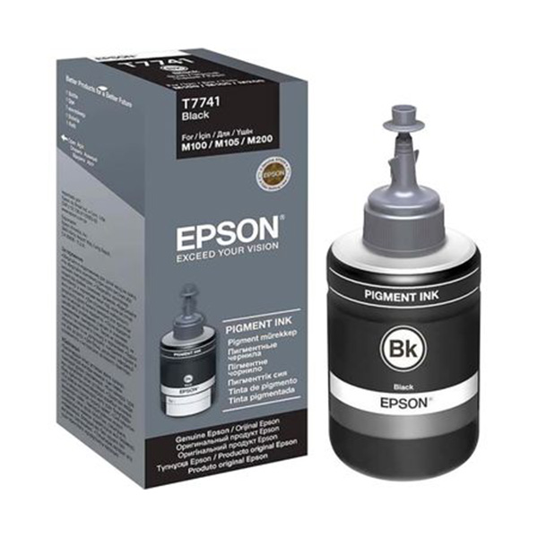 Mực in phun Epson C13T774100 Black (Dùng cho máy M100/M200/L655/L605) Mực in phun Epson C13T774100 Black (Dùng cho máy M100/M200/L655/L605)