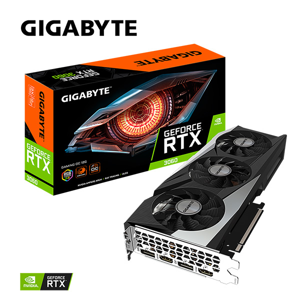 Card đồ họa Gigabyte GeForce RTX 3060 GAMING OC (12GB/ GDDR6/ 192 bit) Card đồ họa Gigabyte GeForce RTX 3060 GAMING OC (12GB/ GDDR6/ 192 bit)