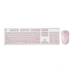 Bộ bàn phím chuột không dây Rapoo X260 USB-Wireless (Màu hồng)