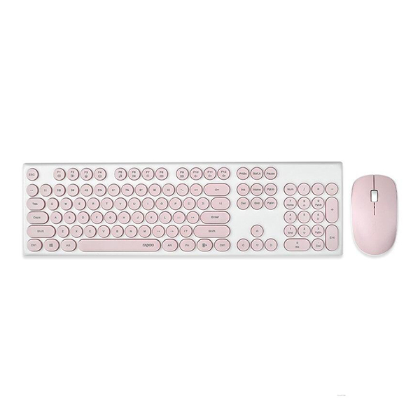 Bộ bàn phím chuột không dây Rapoo X260 USB-Wireless (Màu hồng) Bộ bàn phím chuột không dây Rapoo X260 USB-Wireless (Màu hồng)