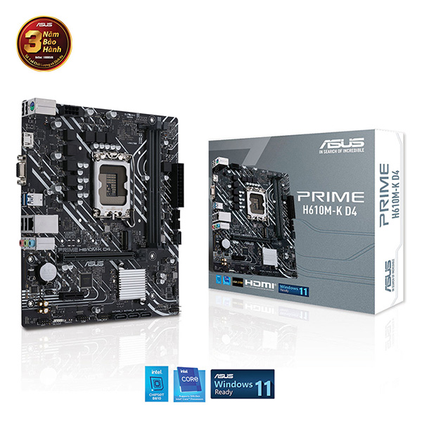 Mainboard Asus Prime H610M-K D4 (Intel H610/ Socket 1700/ M-ATX/ 2 khe ram/ DDR4) Mainboard Asus Prime H610M-K D4 (Intel H610/ Socket 1700/ M-ATX/ 2 khe ram/ DDR4)