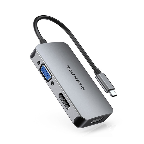 Bộ chuyển Lention CE54HVD USB-C sang HDMI,VGA,Dislayport Bộ chuyển Lention CE54HVD USB-C sang HDMI,VGA,Dislayport