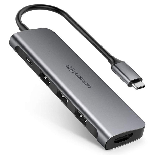 Bộ chuyển đổi Ugreen 70495 USB Type-C sang 3 cổng USB3.0, HDMI, USB Type-C âm hỗ trợ sạc PD Bộ chuyển đổi Ugreen 70495 USB Type-C sang 3 cổng USB3.0, HDMI, USB Type-C âm hỗ trợ sạc PD