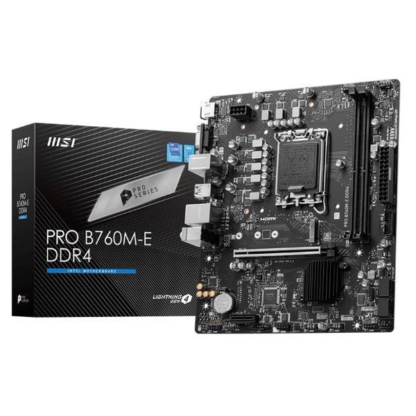 Mainboard MSI PRO B760M-E DDR4 (Intel B760/ Socket 1700/ M-ATX/ 2 khe ram/ DDR4) Mainboard MSI PRO B760M-E DDR4 (Intel B760/ Socket 1700/ M-ATX/ 2 khe ram/ DDR4)