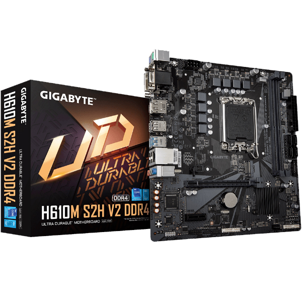 Mainboard Gigabyte H610M S2H V2 DDR4 (Intel H610/ Socket 1700/ 2 khe ram/ DDR4) Mainboard Gigabyte H610M S2H V2 DDR4 (Intel H610/ Socket 1700/ 2 khe ram/ DDR4)