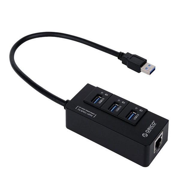 Bộ chia USB 1 ra 3 Orico HR01-U3 (từ 1 ra 3 cổng USB3.0 và 1 cổng mạng Lan Giga ) Bộ chia USB 1 ra 3 Orico HR01-U3 (từ 1 ra 3 cổng USB3.0 và 1 cổng mạng Lan Giga )