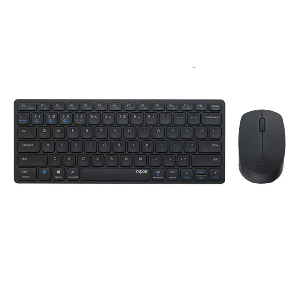Bộ bàn phím chuột không dây Rapoo 9050M (Bluetooth/Wireless/ Pin sạc/ Đen) Bộ bàn phím chuột không dây Rapoo 9050M (Bluetooth/Wireless/ Pin sạc/ Đen)