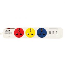 Ổ cắm điện Lioa 3SN3A15W ( 3 cổng Type A-Sạc nhanh)