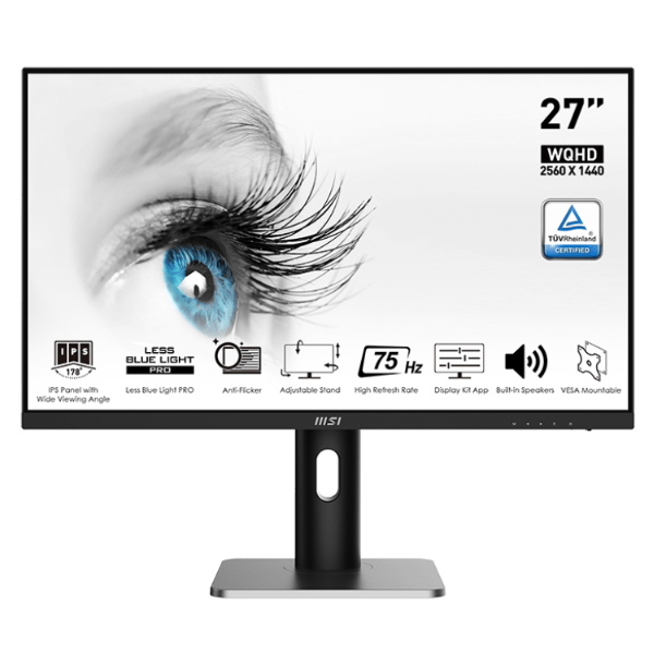 Màn hình đồ họa MSI PRO MP273QP (27.0Inch/ 2K (2560x1440)/ 4ms/ 75HZ/ 250cd/m2/ IPS/ Loa) Màn hình đồ họa MSI PRO MP273QP (27.0Inch/ 2K (2560x1440)/ 4ms/ 75HZ/ 250cd/m2/ IPS/ Loa)