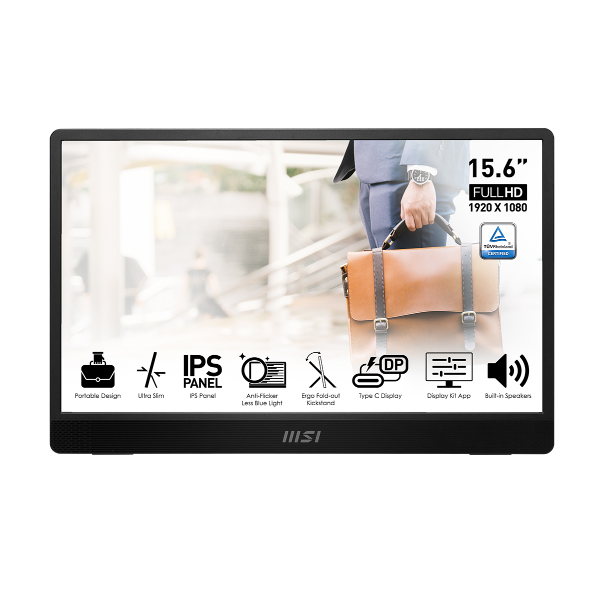Màn hình di động MSI PRO MP161 (15.6Inch/ Full HD/ 4ms/ 60HZ/ 250cd/m2/ IPS/ Loa/ Type-C) Màn hình di động MSI PRO MP161 (15.6Inch/ Full HD/ 4ms/ 60HZ/ 250cd/m2/ IPS/ Loa/ Type-C)