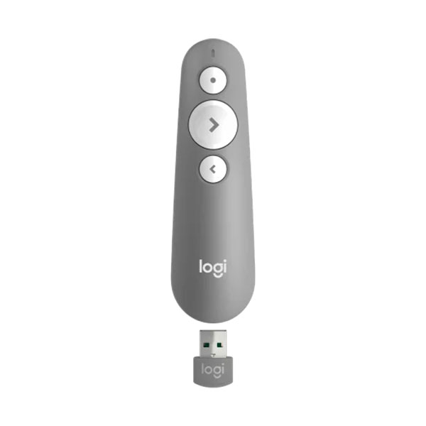 Bút trình chiếu Logitech R500S Laser - Màu xám (Mid Grey) Bút trình chiếu Logitech R500S Laser - Màu xám (Mid Grey)