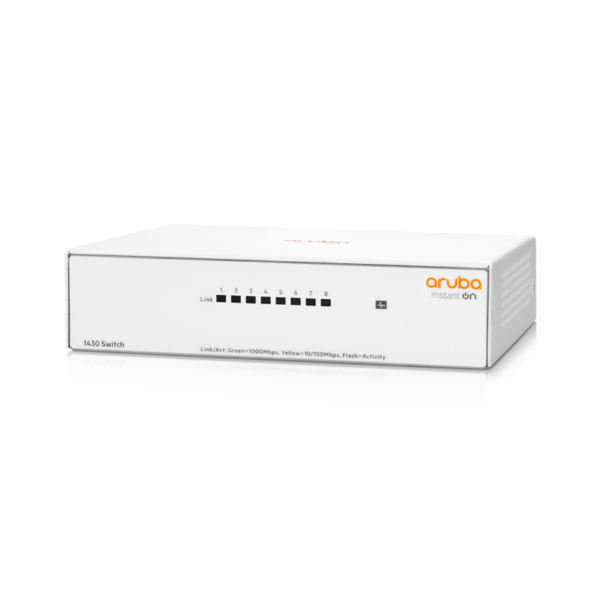 Switch Aruba Instant On 1430 8G R8R45A (Gigabit (1000Mbps)/ 8 Cổng/ Vỏ Thép) Switch Aruba Instant On 1430 8G R8R45A (Gigabit (1000Mbps)/ 8 Cổng/ Vỏ Thép)