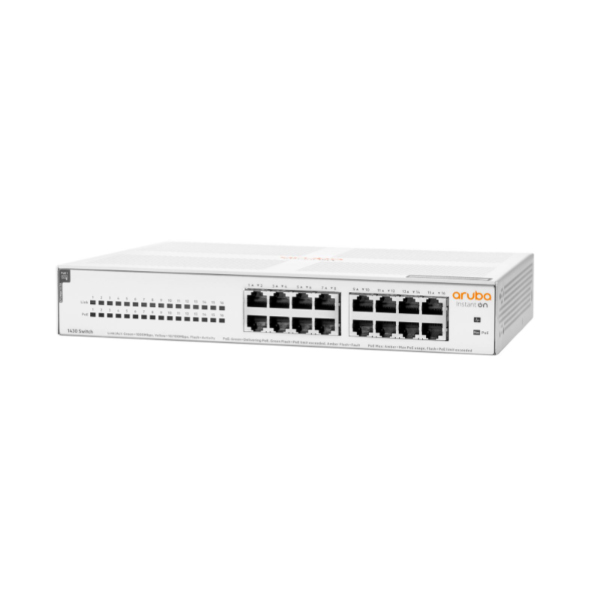Switch Aruba Instant On 1430 16G R8R48A Class4 124W (Gigabit (1000Mbps)/ 16 Cổng/ 16 cổng PoE/ Vỏ Thép) Switch Aruba Instant On 1430 16G R8R48A Class4 124W (Gigabit (1000Mbps)/ 16 Cổng/ 16 cổng PoE/ Vỏ Thép)