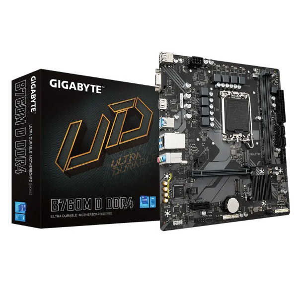 Mainboard Gigabyte B760M D DDR4 (Intel B760/ Socket 1700/ M-ATX/ 2 khe ram) Mainboard Gigabyte B760M D DDR4 (Intel B760/ Socket 1700/ M-ATX/ 2 khe ram)