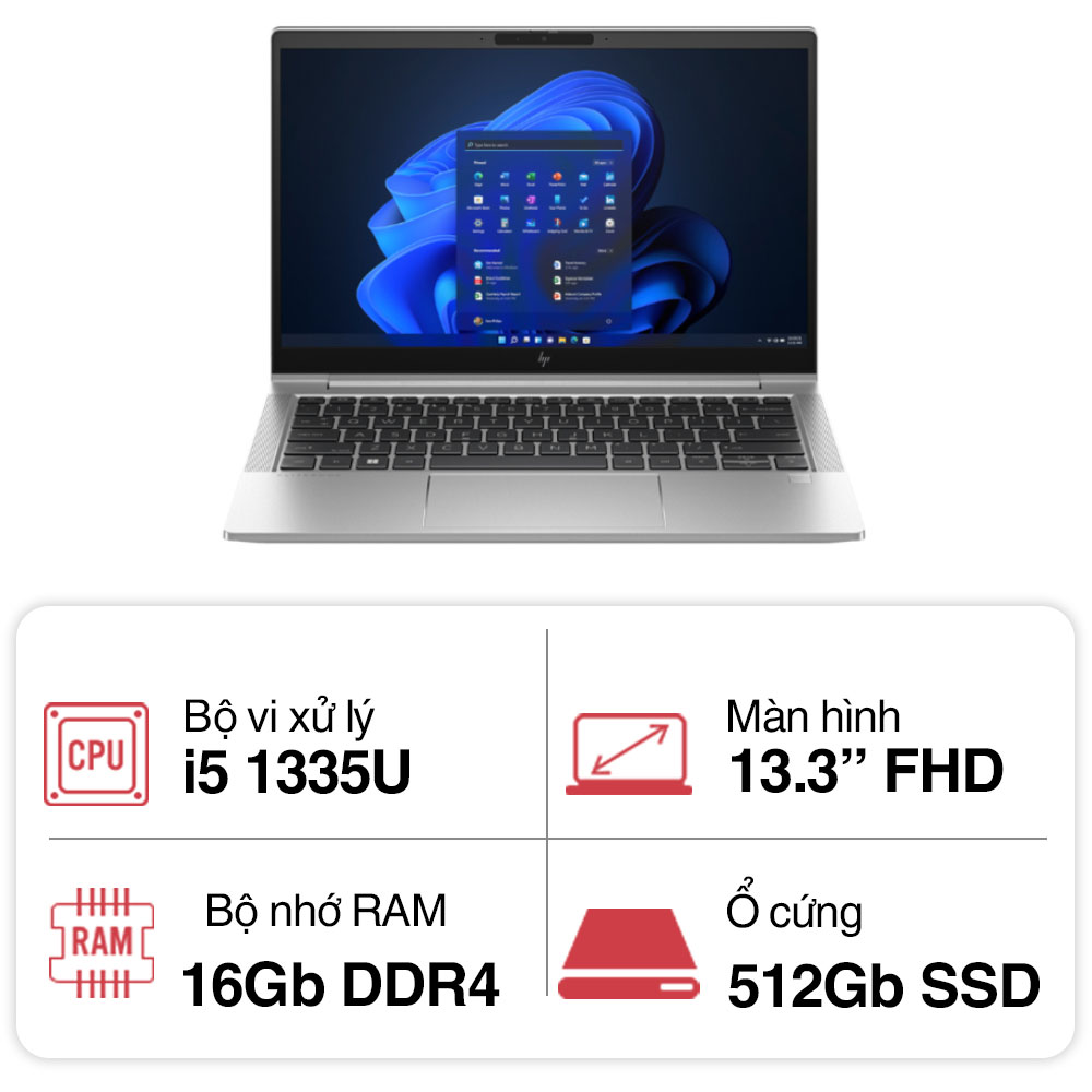 Laptop HP EliteBook 630 G10 9J0B4PT (i5 1335U/ 16GB/ 512GB SSD/13.3 inch FHD/Win11/ Silver/ Vỏ nhôm) Laptop HP EliteBook 630 G10 9J0B4PT (i5 1335U/ 16GB/ 512GB SSD/13.3 inch FHD/Win11/ Silver/ Vỏ nhôm)